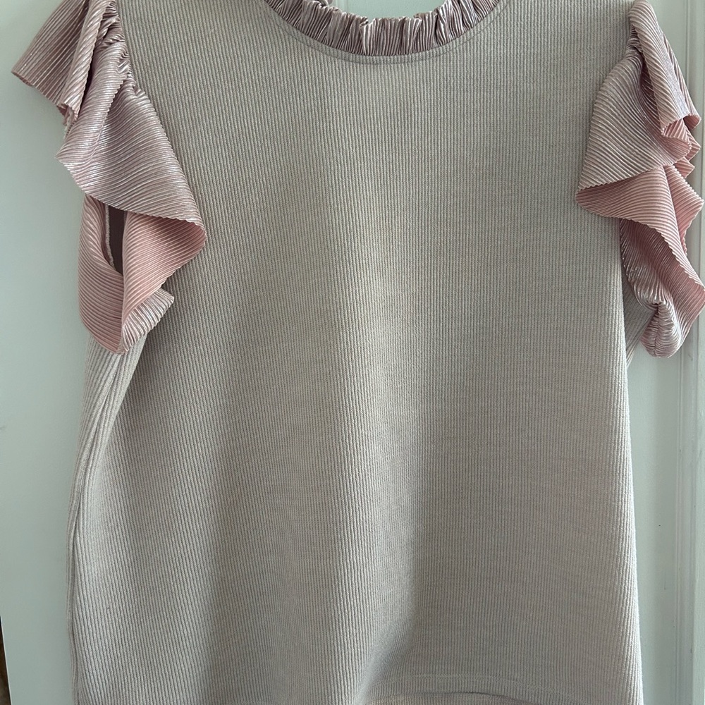 THML Blush Ruffle Sleeve Blouse
